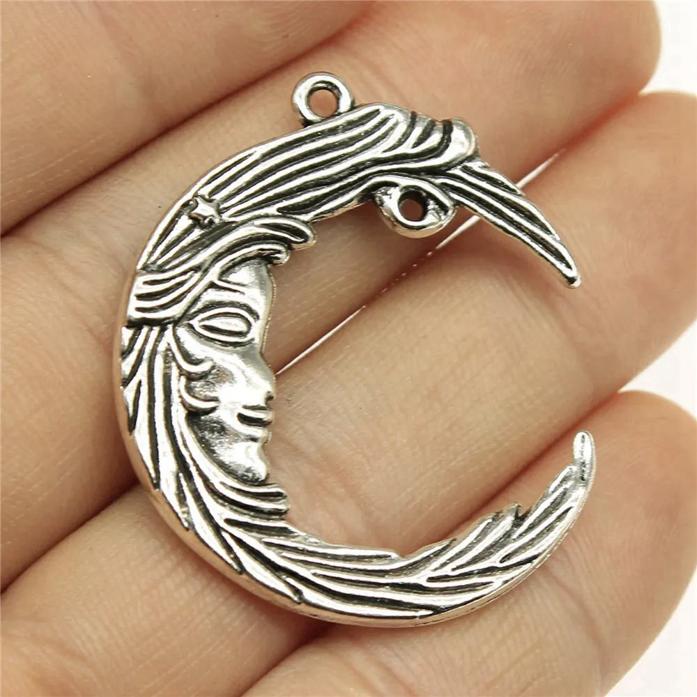 

Jewelry Pendants Double Sided Moon Face Charms New In Phone Pendant 3pcs
