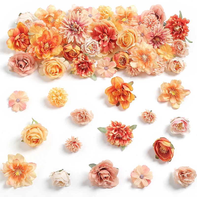 18/21 Stück mehrfarbige gemischte 5 cm künstliche Blumen, Seidenrose, künstliche Blumen für Zuhause, Hochzeitsdekoration, DIY-Handwerk, Blumen-Wandzubehör – Detail 11