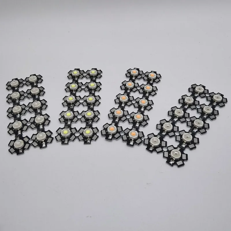 10pcs 1W 3W High Power warm white/cool white /natural white/red/green/Blue/Royal blue IR LED with 20mm star pcb