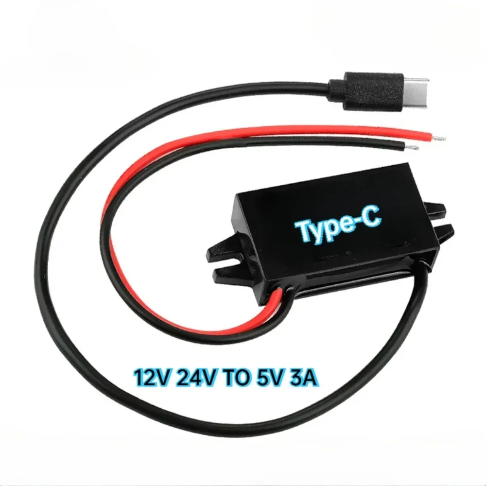 Universal Step Down Voltage Power Adapter with Reverse Protection and Type-C USB Port