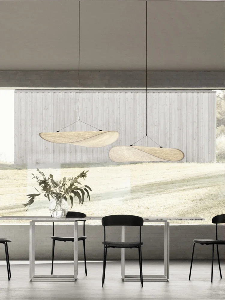 Nordic Wabi Sabi Handmade Silk Led Chandelier Living Room Dining Room Bedroom Pendant Light Modern Loft Bar Ceiling Hanging Lamp