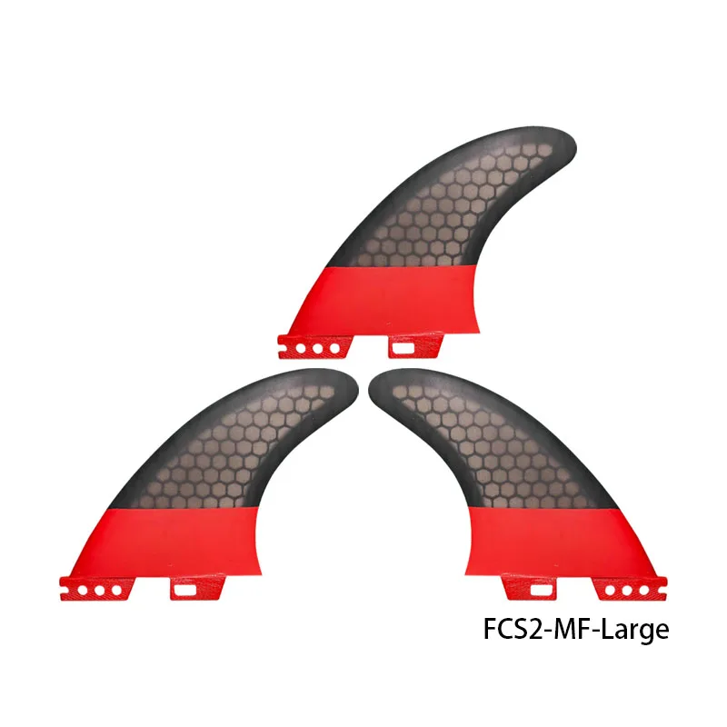 NEW FCS2 MF L Red Honeycomb Surf Fin Honeycomb Structure Fiberglass, Durable Anti-Loss, Easy Fit for Most Boards, Beginner Sta
