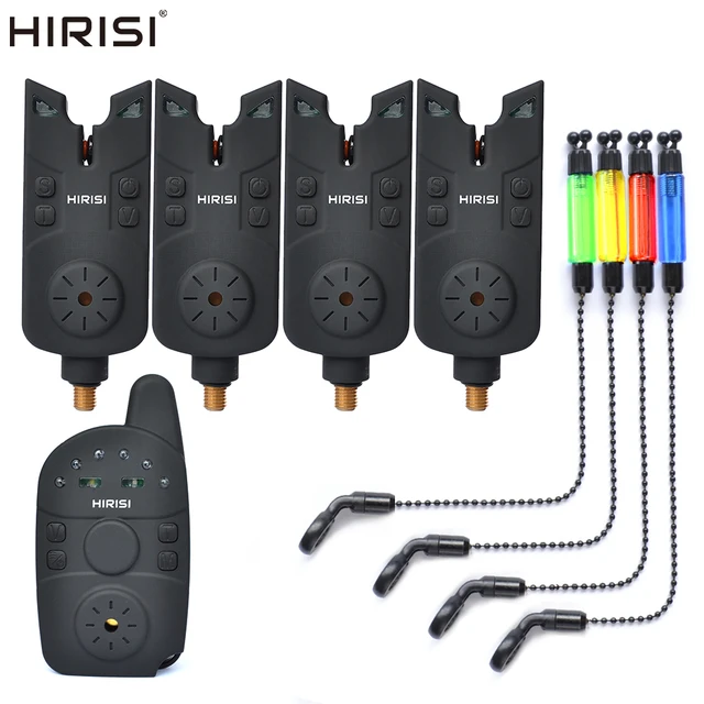 Hirisi Wireless Carp Fishing Alarm Set 1+4 Led Fishing Bite Alarm