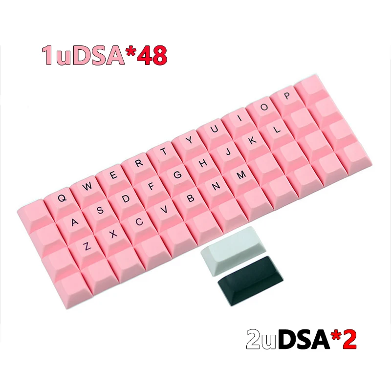 Keycap para Teclado Mecânico Pbt Keycaps Low Profile Key Cap Multi Cores 1u Dsa 48 Pcs Set - Imagem 2