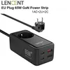 LENCENT 65W GaN3 5 in 1 Power Strip with 1 AC 2 USB 2 Type C 4.0 PD QC Fast Charger 1.5M Cable Adapter For iPhone Xiaomi Samsung