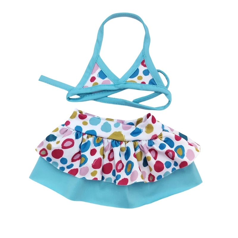 Für 40 cm große Nenuco-Puppenkleidung, 17 Zoll Babypuppenkleidung, blaues Blumenkleid, Spielzeugkleidung – Detail 40