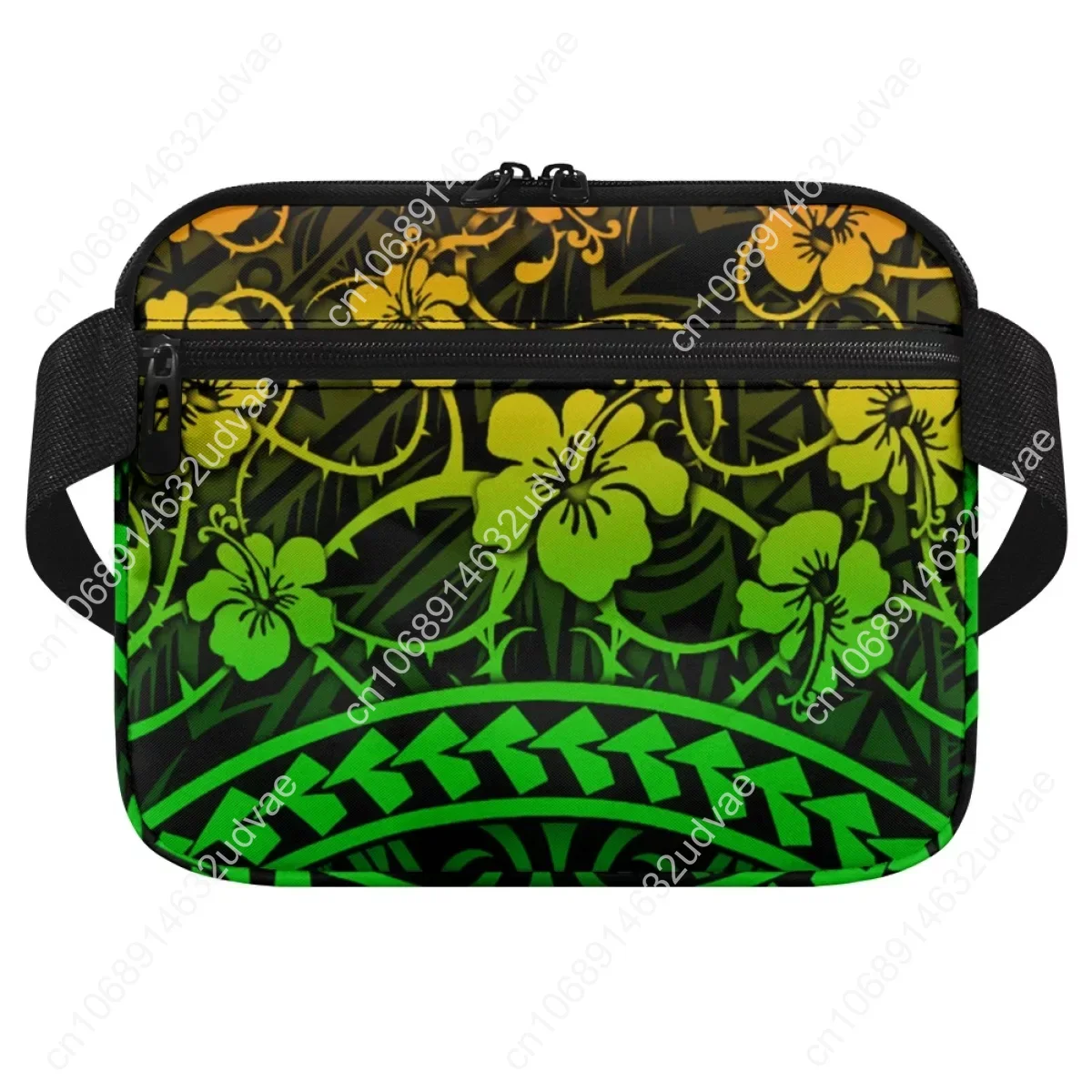 Polynesian Hibiscus Luxury Designer Nurse Waist Bag Fashionable Portable Multi Pocket Medical Pack Tool Holder Practical Hip Bag