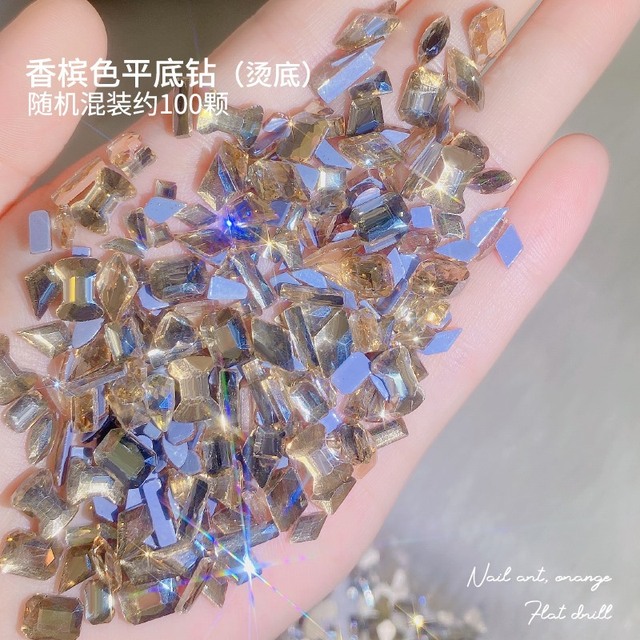 Aurora Nail Parts 3D Gems Nails Art Decoration Nail stone Nail Shaped Drill Rhinestones Mix Crystal Nail Art Accessories