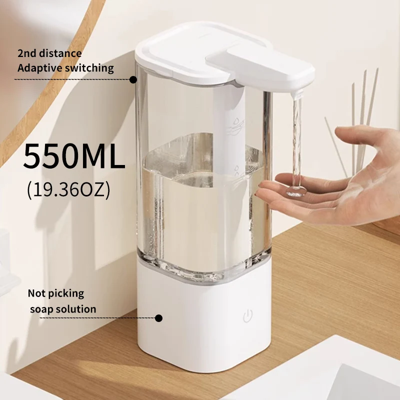 490ml Automatic Liquid Soap Dispensers Recharge Sensor Hand Sanitizer Machine for Kitchen Bathroom Shampoo Shower Gel Detergent