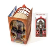 DIY Book Nook Wooden Miniature Model Kit Railway Cathedral Bookend Assembled 3D Puzzle Bookshelf Home Decor Friends Gifts 1
