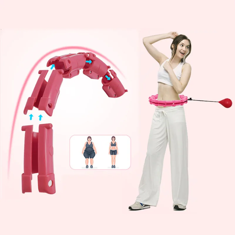Sport Hoops Thin Waist Exercise Adjustable Detachable Massage Hoops Fitness Equipment Gym Home Training Weight Loss Body Shaping