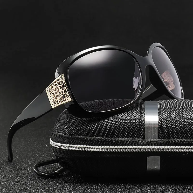 Polarized Sports Glasses Polarized Glasses Women Sunglasses Top Oversized Black Hiking Sunglasses Fashion Women Large Size Big Retro Mirror SunGlasses for Women Lady Female UV400