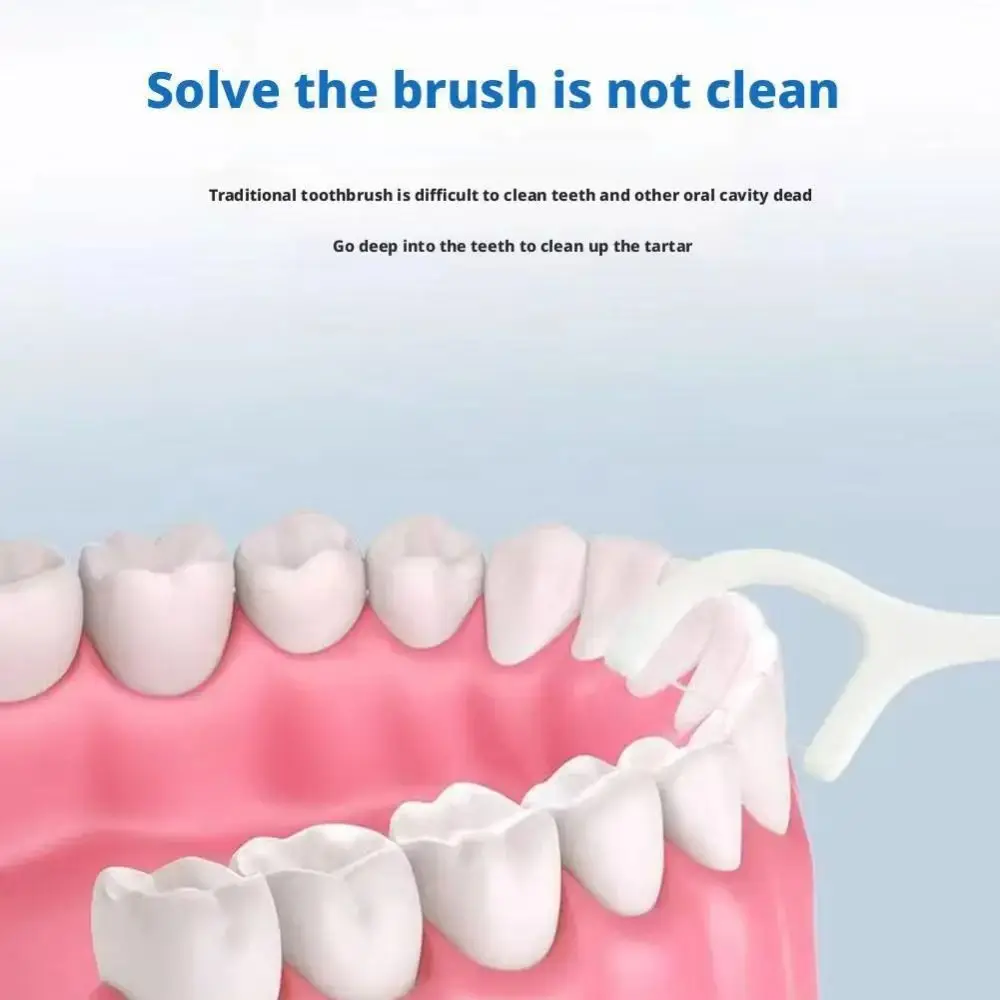 50Pcs/Box High Tensile Strength Dental Floss Disposable Fresh Flavor Floss Stick Carrying Case Toothpick Oral Hygiene Care