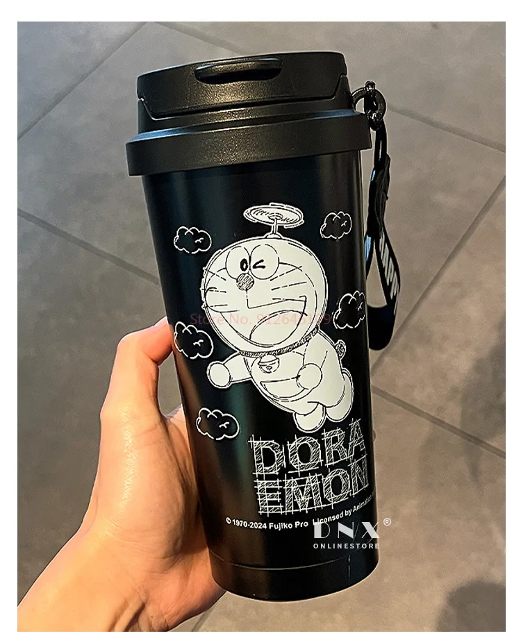 Doraemon 500ml Insulated Stainless Steel Cup – Kawaii Kids Drink Bottle Gift