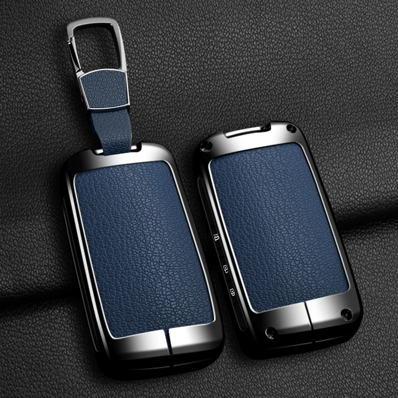 Schutzhülle für Smart-Key-Fernbedienung aus Metall und Leder für Mazda 3 5 6 SKYACTIV Axela Atenza CX30 CX5 CX8 CX9 MX5 RX8 RX7 BT50