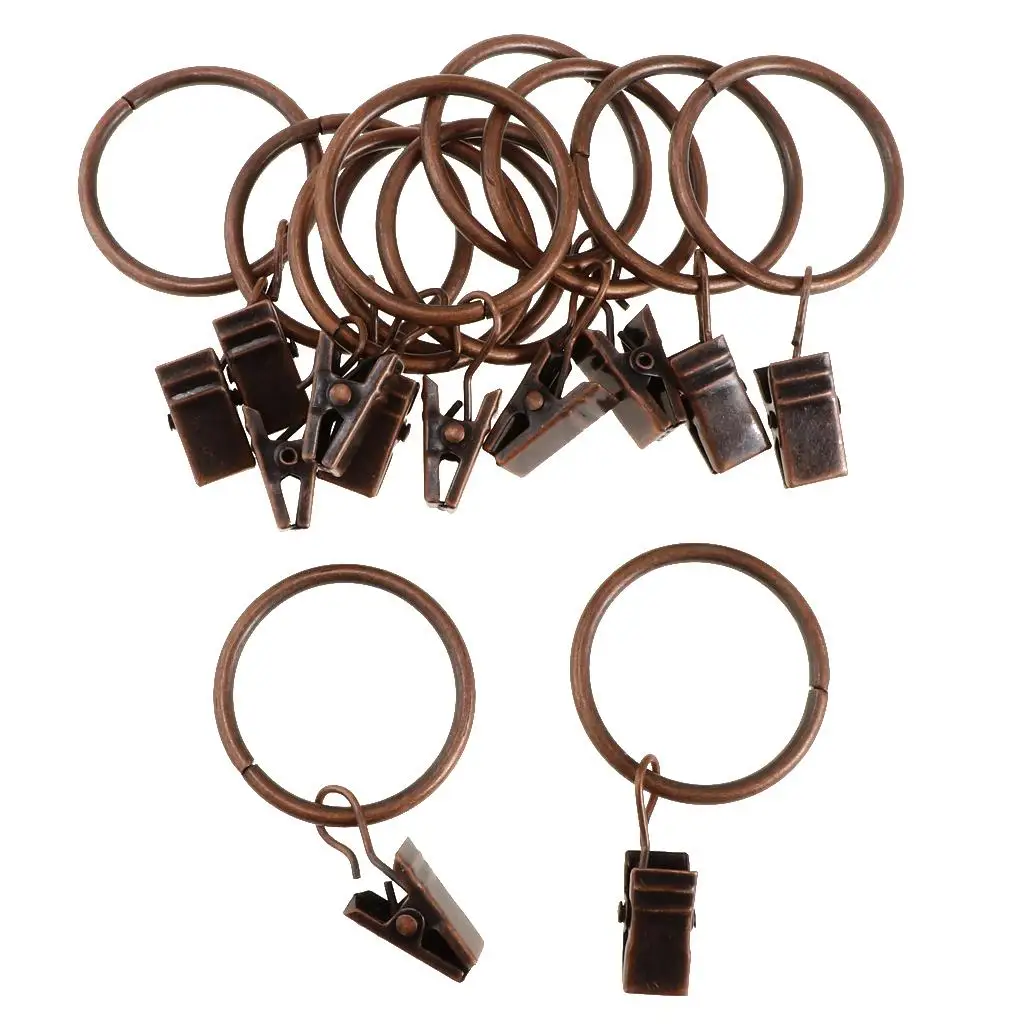 Curtain Clips Hook 12 Pack Rustproof Metal Drapery