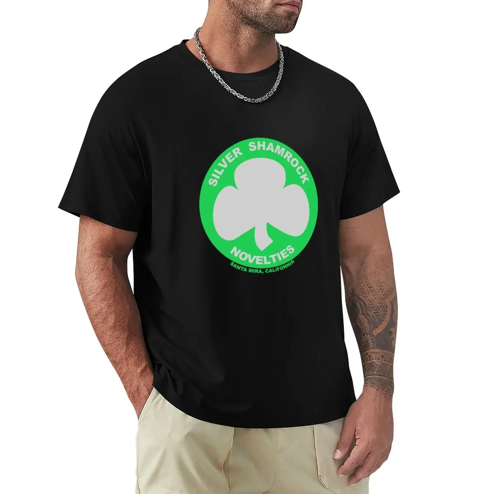 

Silver Shamrock Novelties T-Shirt plain blanks mens graphic t-shirts summer tops heavyweights men t shirts