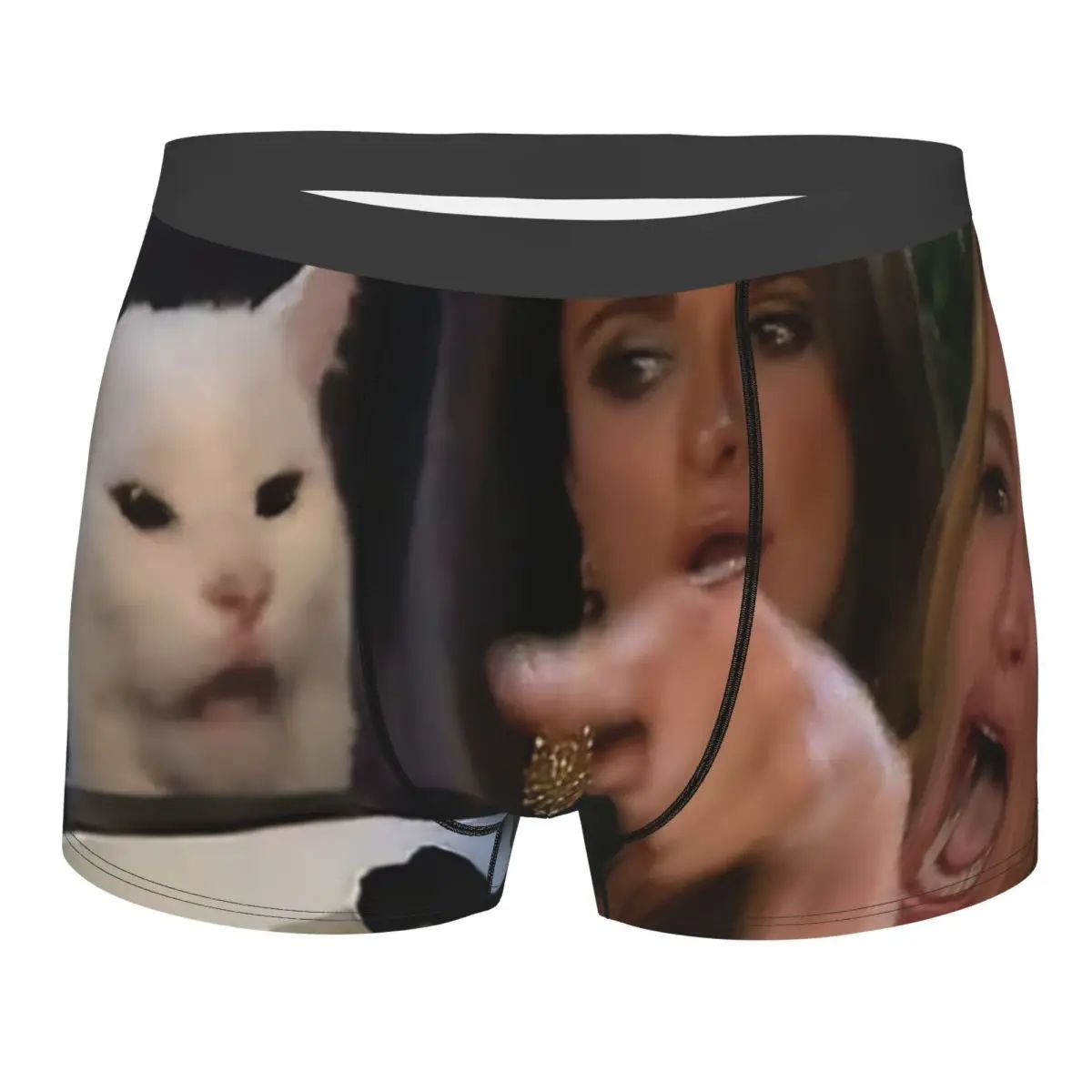 

Smudge The Cat Boxer Shorts Men 3D Print Male Soft Table Cat Funny Memes Underwear Panties Briefs