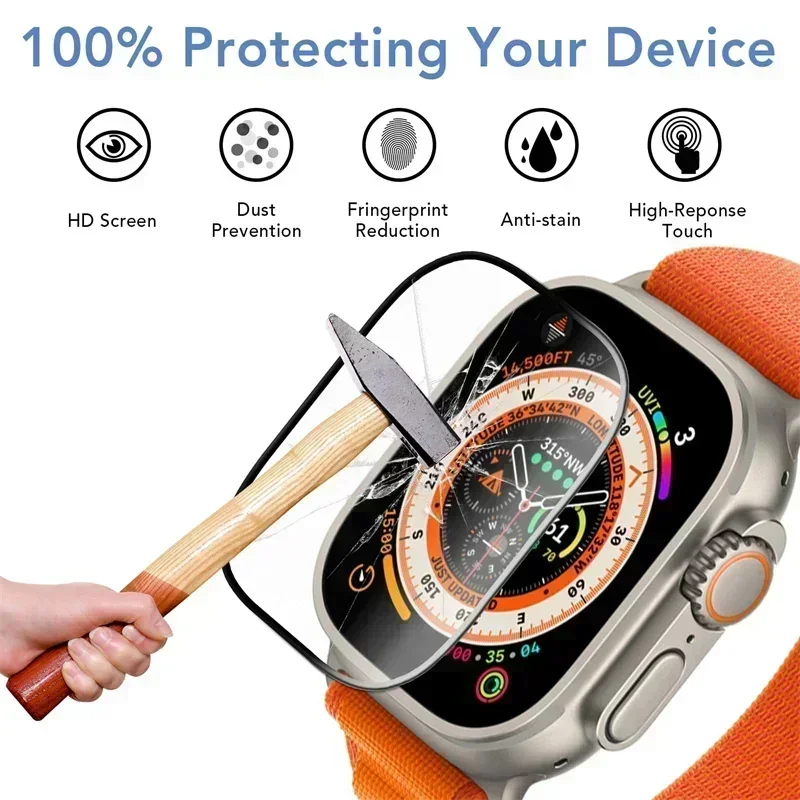 Displayschutzfolie für Apple Watch Serie 10-9-8-7-6 5 Se ultra-2 49 mm 41 mm 45-42-46 mm 44 mm (nicht gehärtetes Glas) Filmzubehör – Detail 17