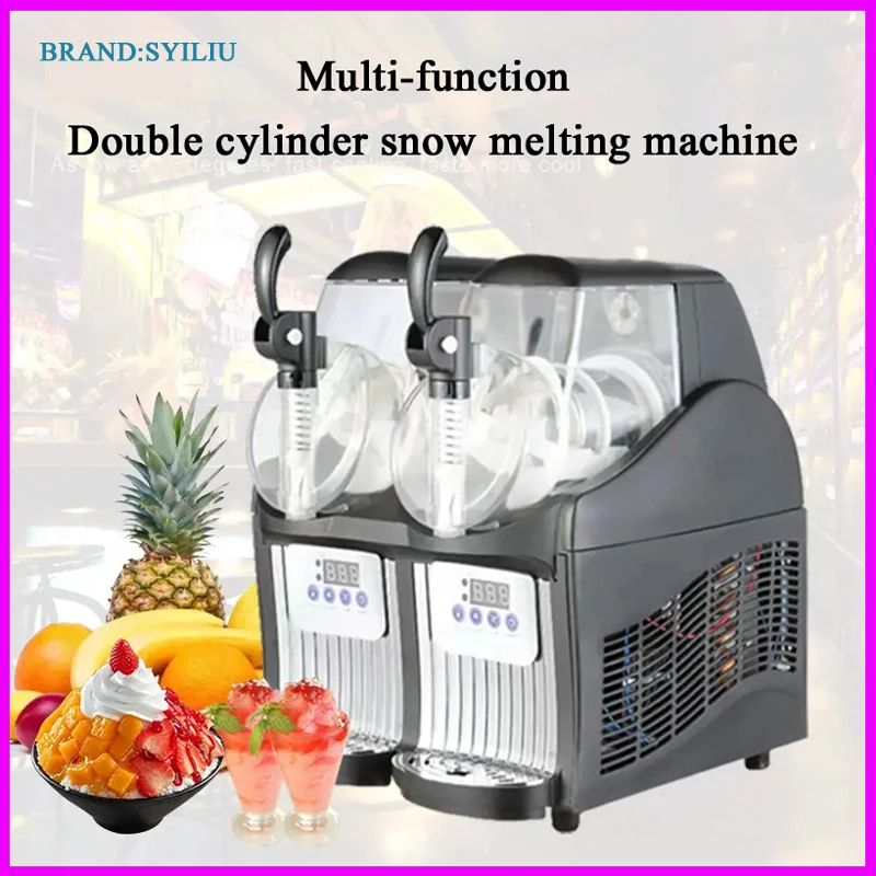 Snow Melting Machine Commercial Frozen Slushy Three Tanks Juicer Slush Fruit Maker