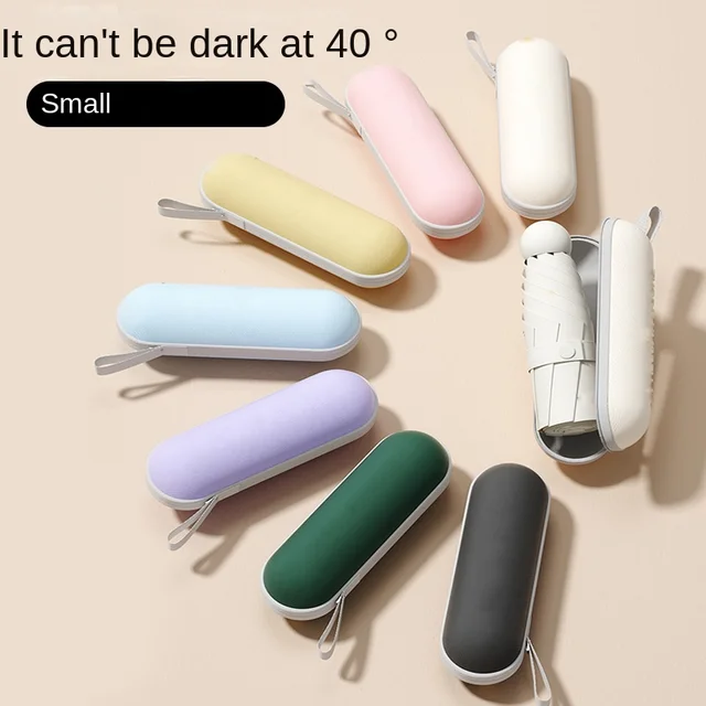 Nap Esernyő-Uv-Anti-Uv Mini Kapszula Esernyő Kis Zseb Napvédelem És Ultraibolya Védelem Parasol Paraguas