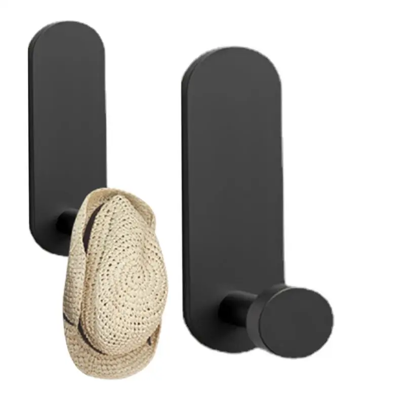 

2pcs Adhesive HooksWall Mount Heavy Duty Sticky Hangers Strong Stick On Hook Rack All Purpose For Scarf Towels Key Belt Coat