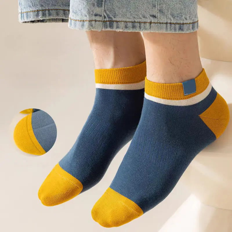 10Pairs Men's Spring Summer Sports Thin Socks Breathable Shallow Low Top Sport Short Socks Trendy Boat Sock for Women Men 2