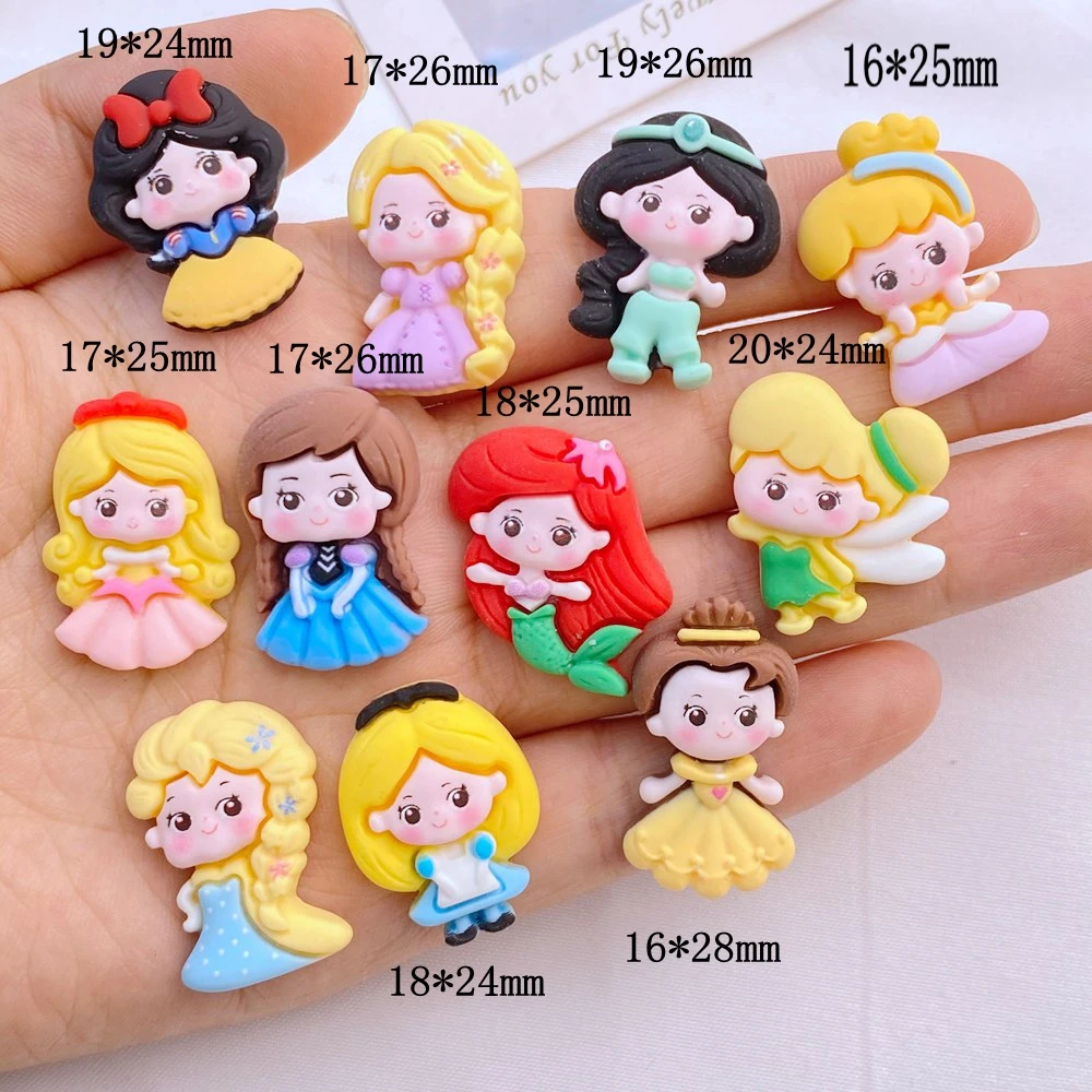 10 new cute Kawaii cartoon mermaid princess girl series resin scrapbook Diy jewelry hairpin accessories decoration process resin hairpin accessories,resin jewelry accessories