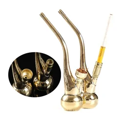 Mini Hookah Brass Tobacco Shisha Water Pipes for Cigarette Portable Dual use Water Smoking Pipes Gift for Men Accessories