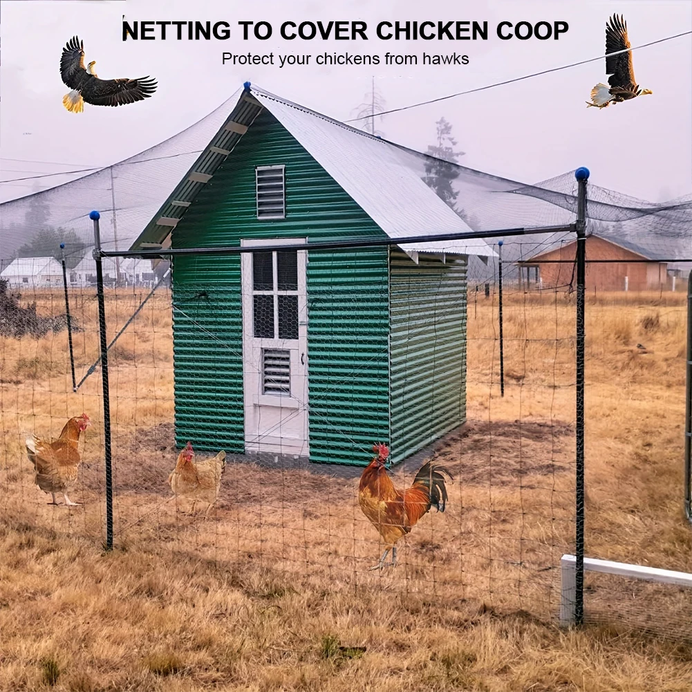 Nylon Bird Netting Mesh Hawk Netting Protective Garden Bird Net 25 X 50 FT Fruit Tree Netting for Vegetables Poultry