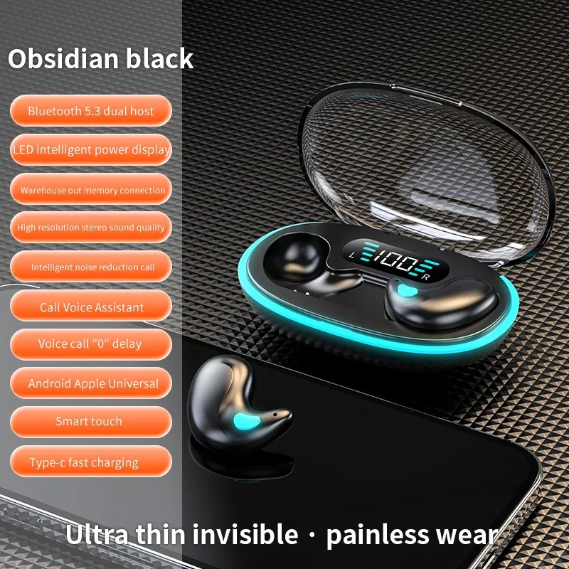 Invisible Sleep Wireless Earphones IPX5 Waterproof