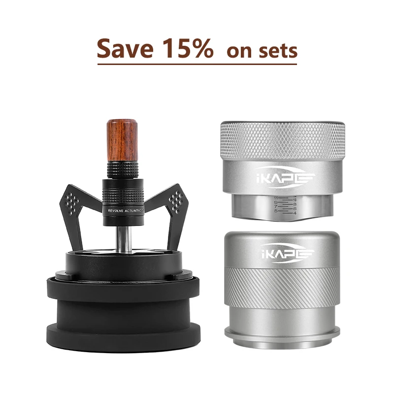 طقم أدوات قهوة إسبريسو احترافي IKAPE 3 قطع: موزع،...