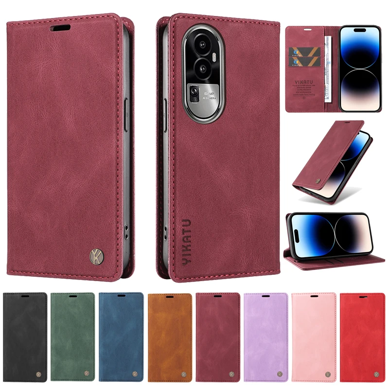 Leather Magnetic Flip Cover Wallet Case