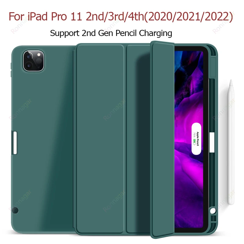 

New Case iPad Pro 11 Inch Case 2022 4th Gen/2021 3rd Gen/2020 2nd Gen with Pencil Holder iPad 10th Gen iPad 10.2 7th 8th 9th Gen
