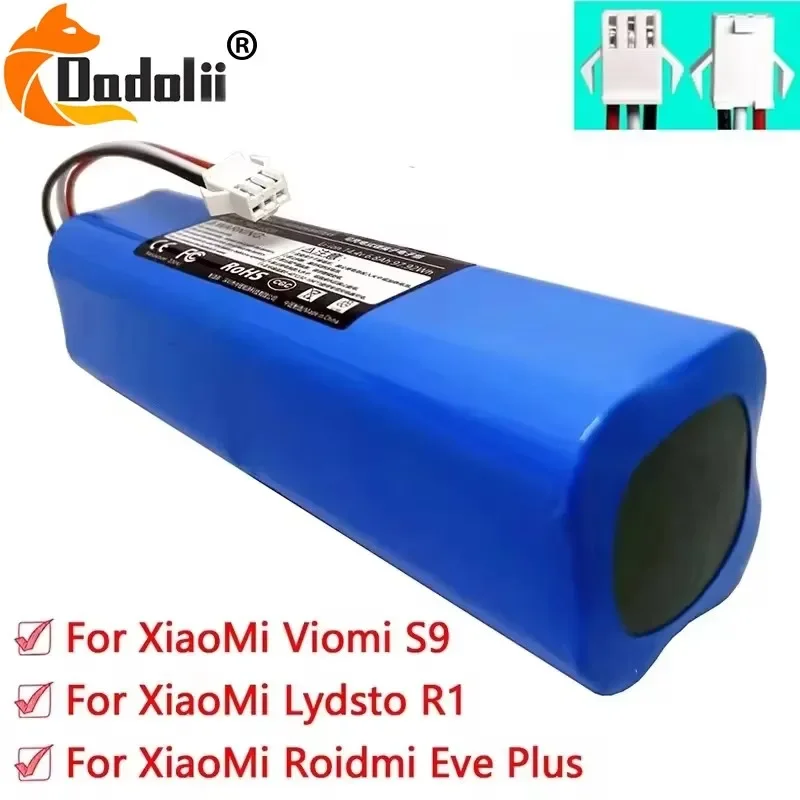12800mAh Rechargeable Li-ion Battery for XiaoMi Lydsto R1 Robot Vacuum Cleaner Battery Pack