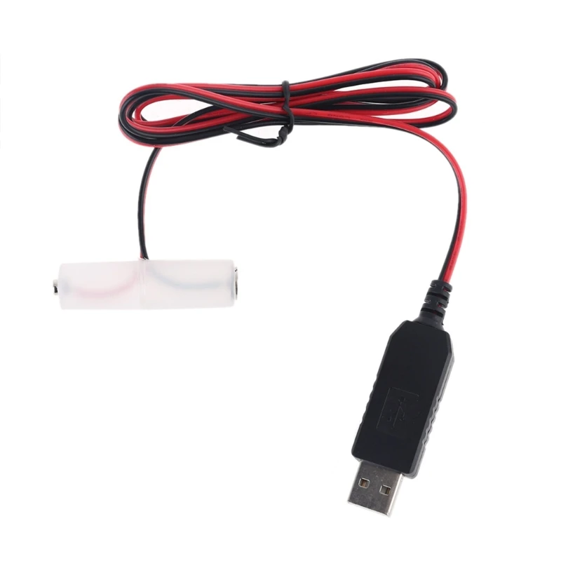 C형/USB 1.5-6V AA 라디오 LED 조명 장난감 87HC용 더미 배터리 제거기 케이블