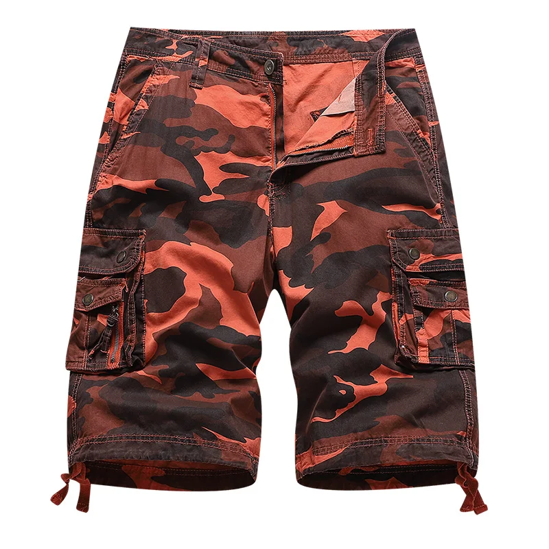 Men Camouflage Cargo Shorts 2022 Summer Army Military Tactical Homme Shorts Casual Multi-Pocket Male Cargo Shorts Plus Size 40 best men's casual shorts Casual Shorts