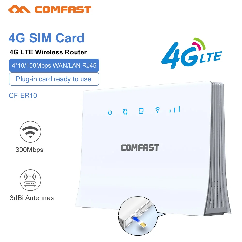 Router 4G Universale Cat4 Lte Router 3G/4G Sim Card Access Point Router Wifi Modem Antenne Di Segnale Forte 30 Usi
