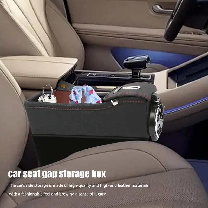 

Side Storage Box For Car Seat Side Filler Organizer For Auto Auto Console Side Extra Storage Boxes For Phone Glasses