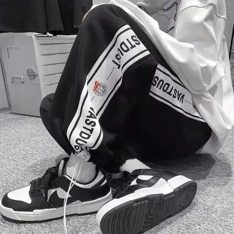 Pants Men's Spring Autumn Korean Style Trendy Loose Versatile Ankle-Banded Pants Summer Exercise Casual Butterfly Pattern Pants 5
