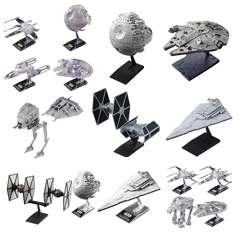 Bandai Assemblato Giocattolo Modello Di Robot Modello Star Wars Scala Modello Di Plastica Kit Millennium Falcon X-Wing Fighter Figure Giocattolo Per B