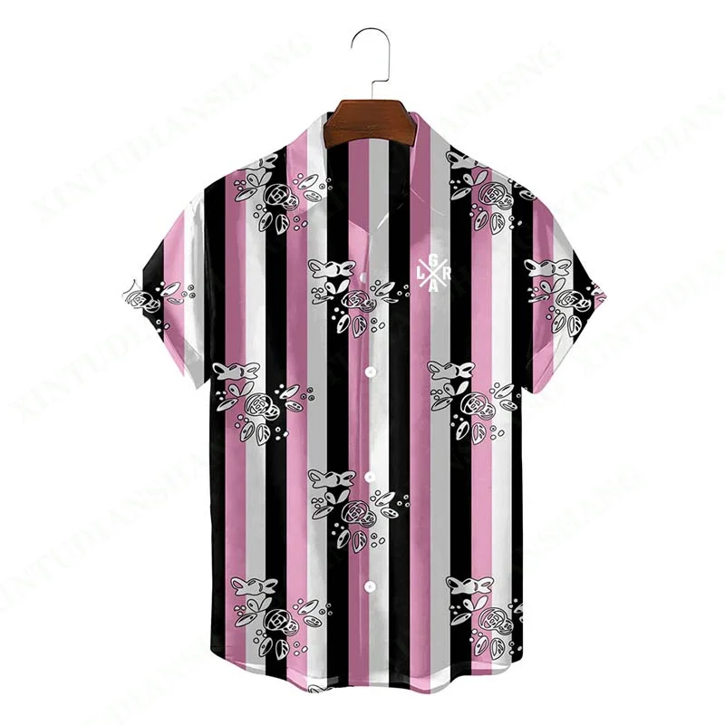

Loose Rider Men's Hawaiian Shirt Casual Colorful Print Beach Shirt Short Sleeves Plus Size Camisa Hawaiana Hombr
