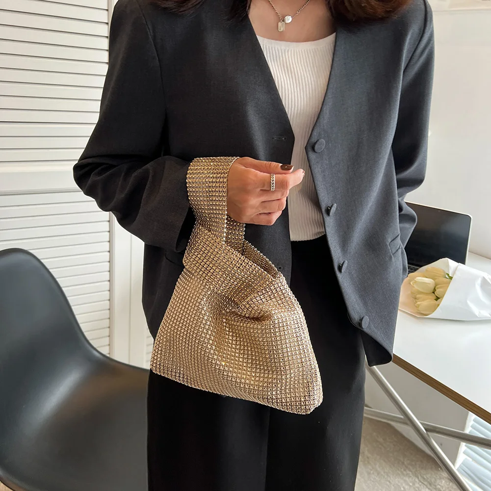 Polyester Glitter Clutch Evening Bag for Women