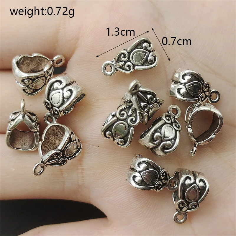 PH PandaHall 100pz Perline Distanziatori In Argento Tibetana Perline Rondelle Con Foro Grande, 8mm Perlina Europee Per Creazione Gioielli Collana Braccialetto Fai Da Te, Foro: 3.5mm