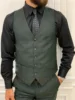 3 Pieces Post Green Suits Men Suits Wedding Wear Business Male Groom Wedding Dress Jacket Vest Pants Set Blazers Coat 2