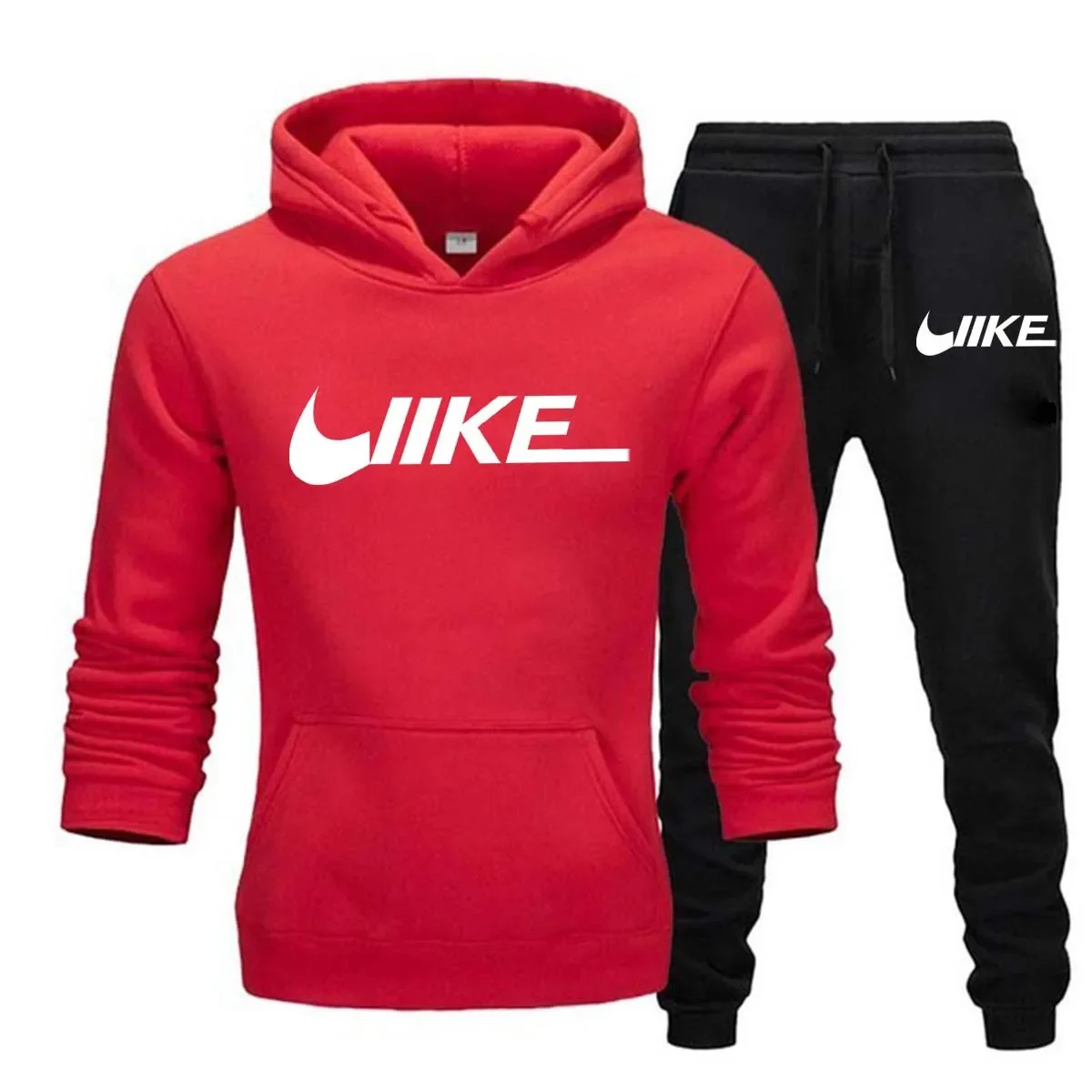 2-piece set sportswear hooded sweatshirt drawstring pants hoodie running sportswear men women