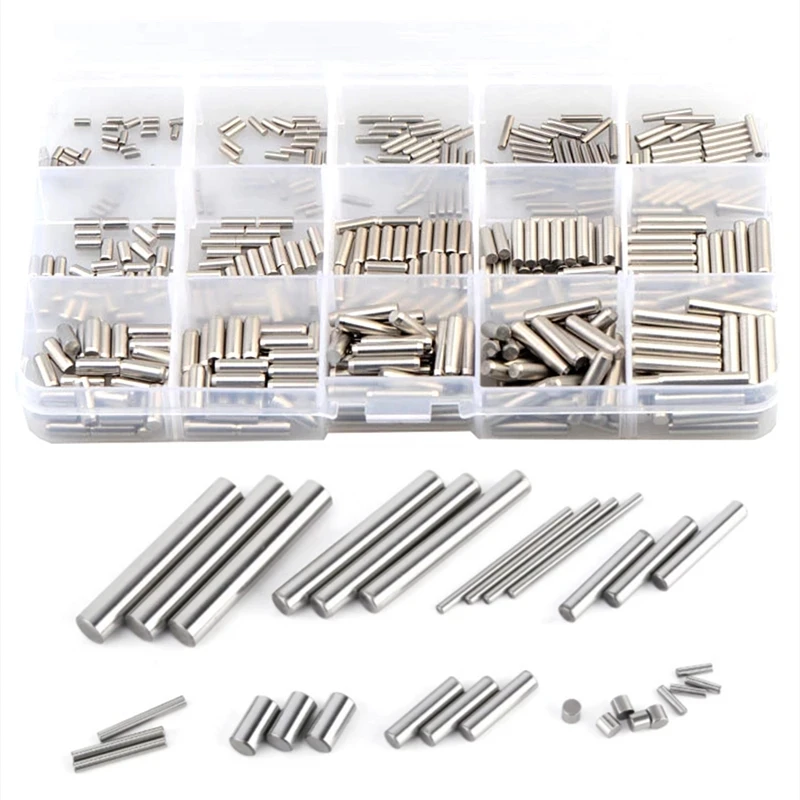 450pcs/set Cylindrical Pin M2 M3 M4 304 Stainless Steel DIN6325 Locating Dowel assortment Kit Solid Cylinder Pin Fastener Set cylindrical locating dowel pin