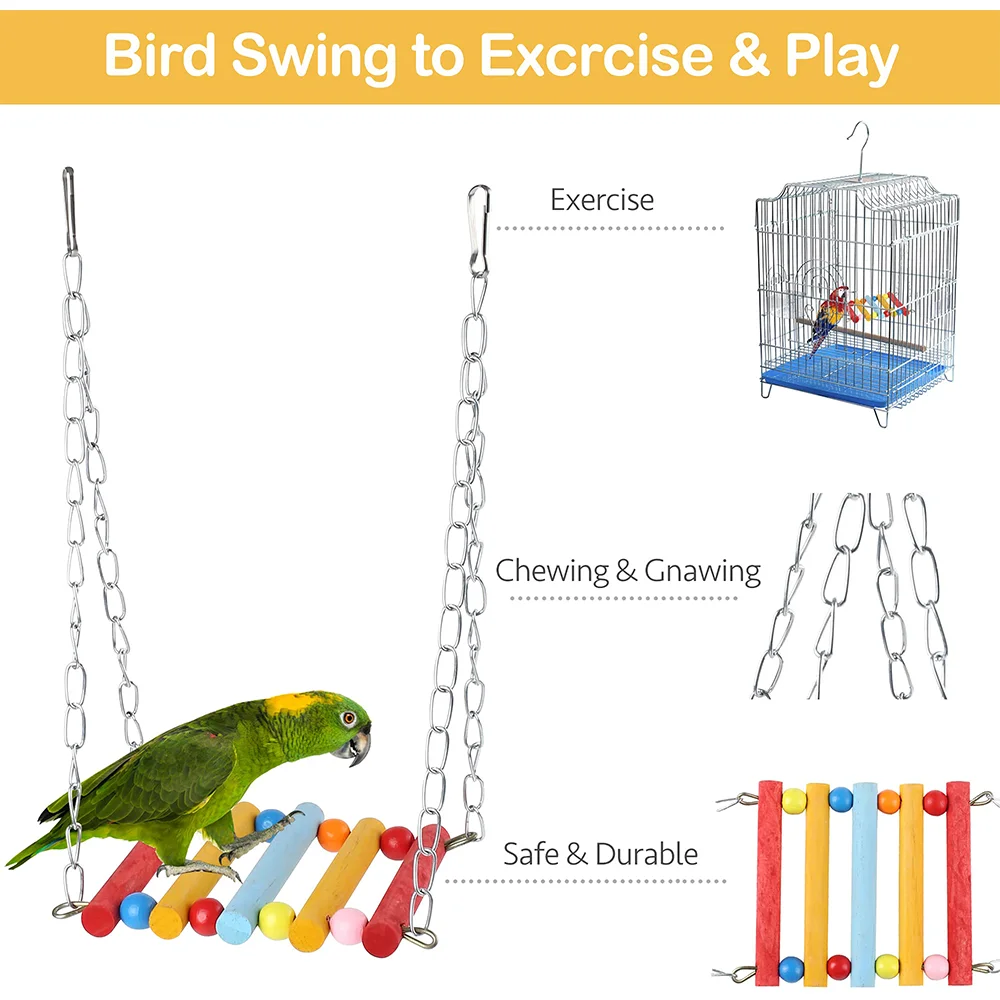 11Pcs Bird Cage Toys 2