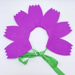 Vibrant Sunflower Felt Headband - Handmade Natural Style Fresh Sweet Accessory (PURPLE)