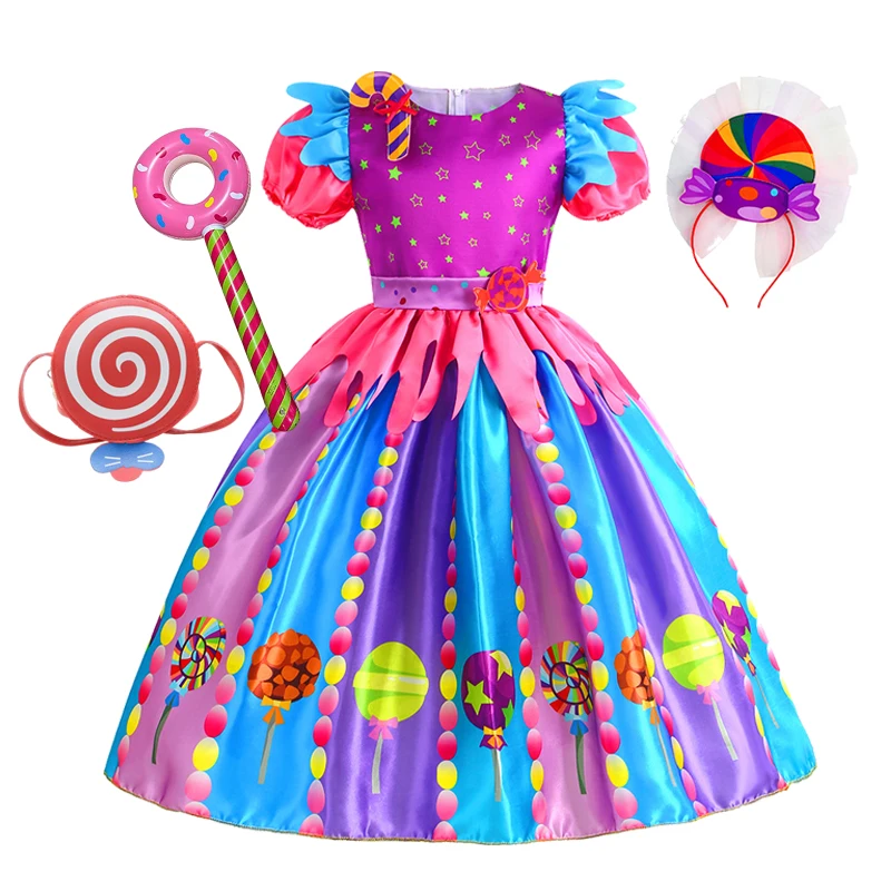 Baby Girl Lollipop 2-14yo Princess Party Lace Flower Dress